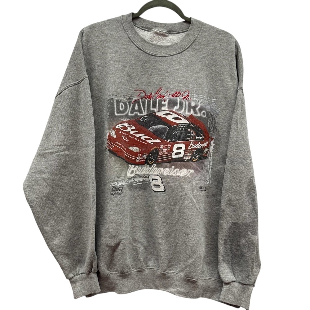 Vintage Y2K Nascar Dale Jr Budweiser Crewneck